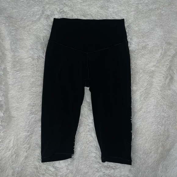 Aerie Offline Black Biker Shorts Long Length size Large - Picture 2 of 4